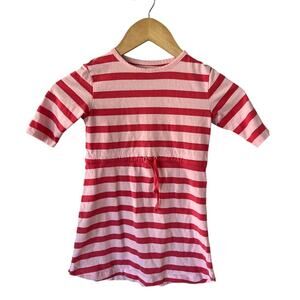 Duffield Lane Girls Pink Stripe Cotton Dress Girls Size 4
